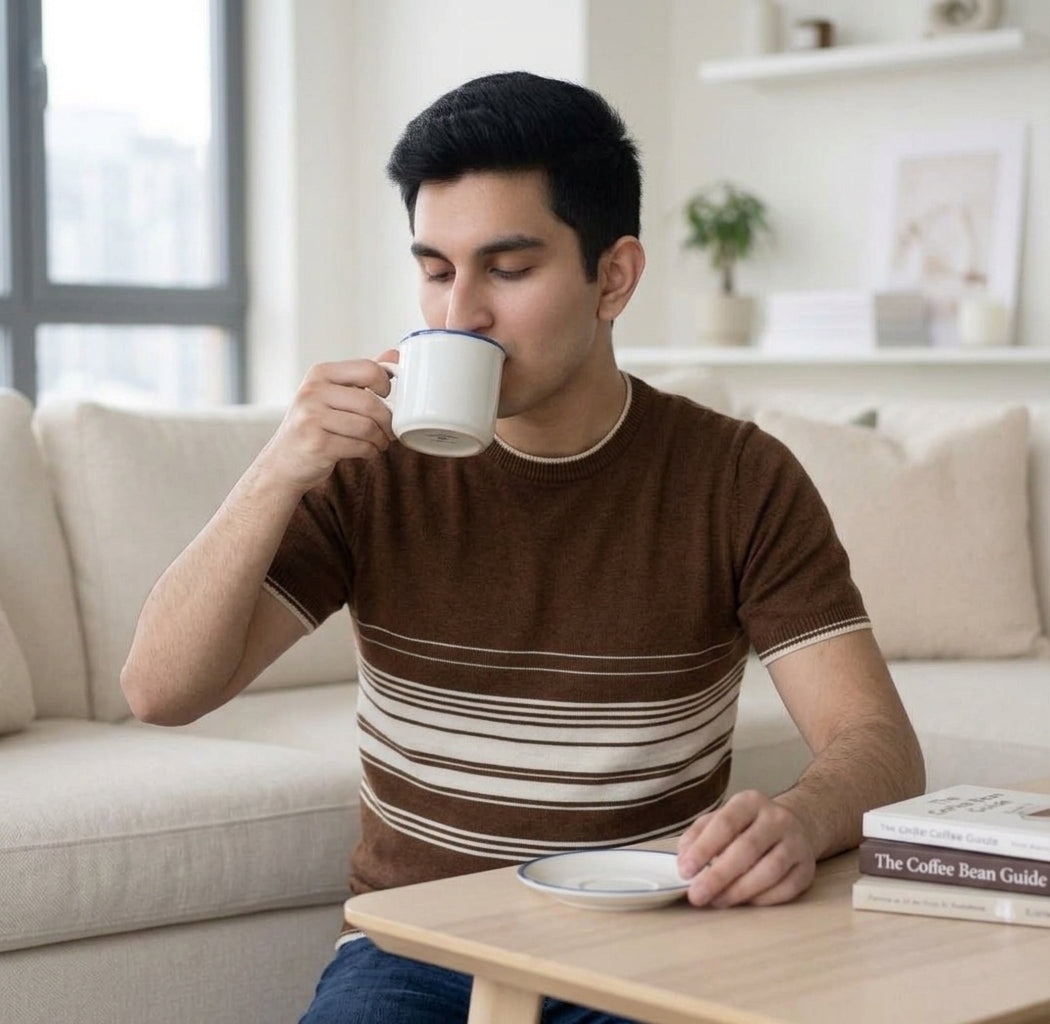 Men's Short-Sleeve Striped Knit T-Shirt