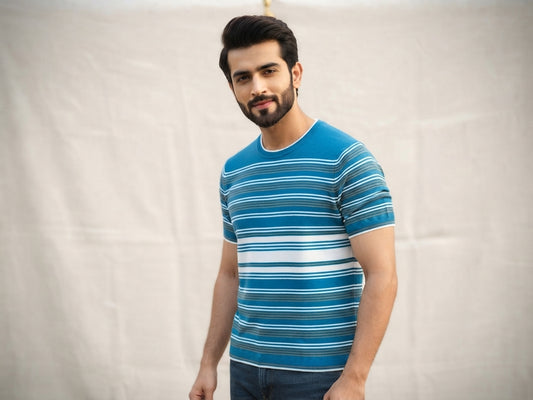 classic crew neck knit t-shirt