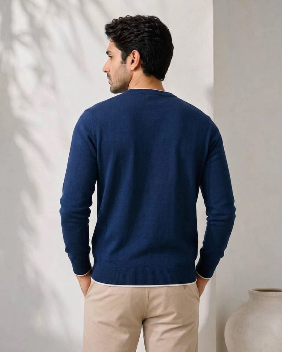 Navy Blue Crewneck Sweater
