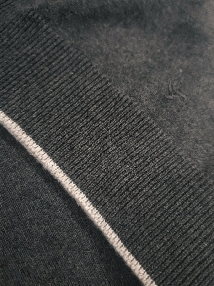 charcoal sleeveless sweater