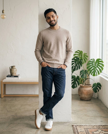 CREW NACK FULL SLEEVE KNITTED SWEATER
