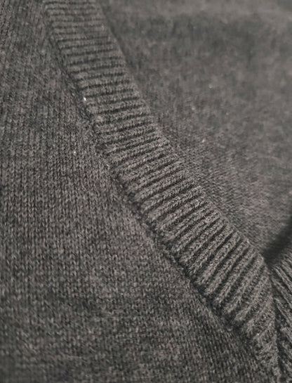 charcoal sleeveless sweater
