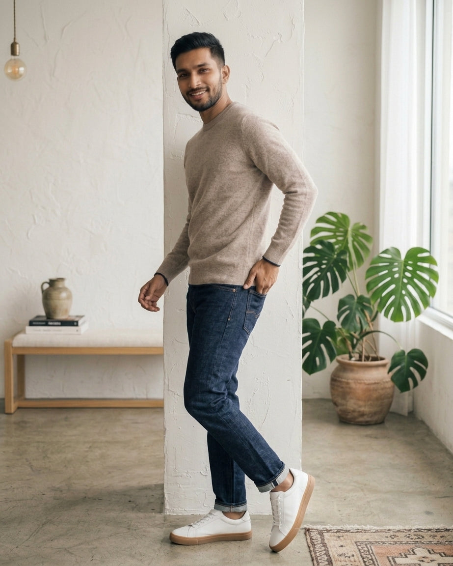 CREW NACK FULL SLEEVE KNITTED SWEATER