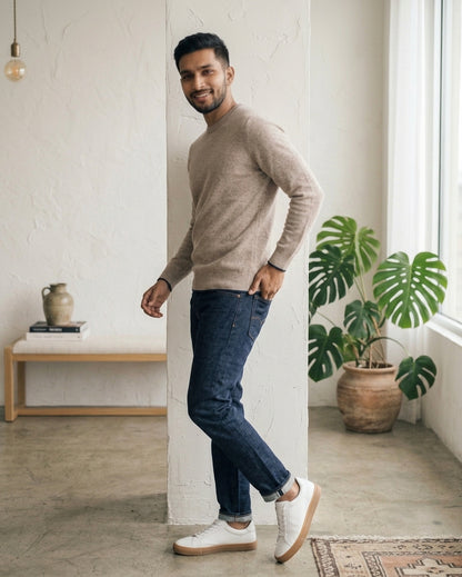 CREW NACK FULL SLEEVE KNITTED SWEATER
