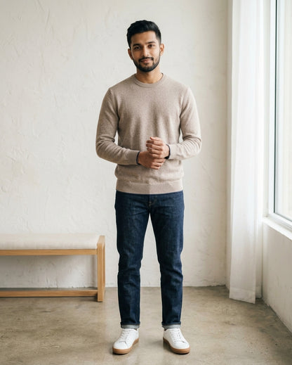 CREW NACK FULL SLEEVE KNITTED SWEATER