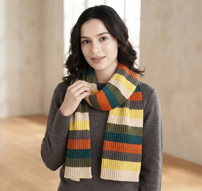 Striped Knit Scarf
