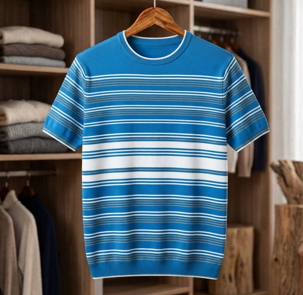 classic crew neck knit t-shirt