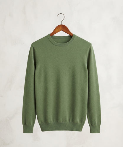 Classic Olive Green Crewneck Sweater