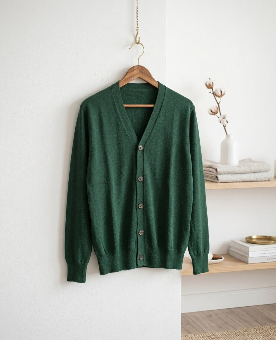Women's V-Neck Button-Down Knit Cardigan