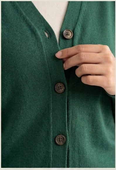 Women's V-Neck Button-Down Knit Cardigan