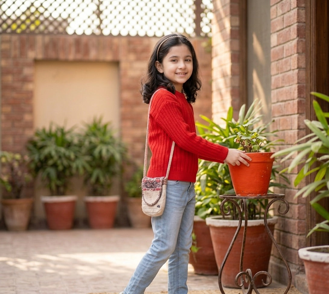 Ribbed Crewneck Knit Sweaters