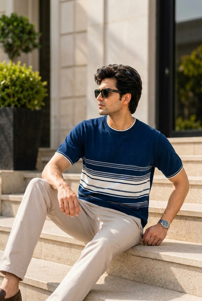 Short-Sleeve Knit Crewneck / Knit T-Shirt